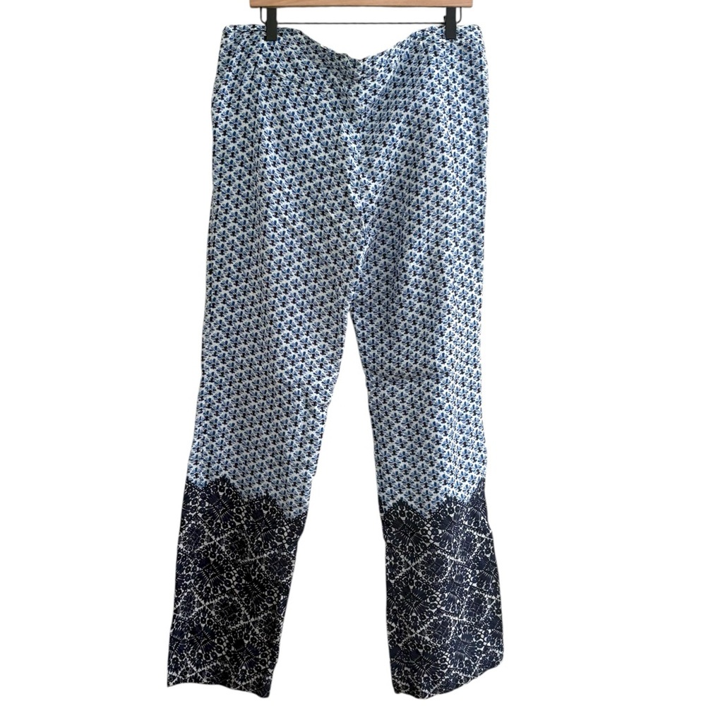 Tory Burch Linen Baja Blue Pants - Picture 5 of 10
